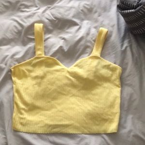 yellow crop top